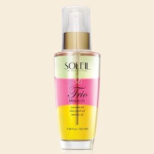 SOLEIL Trio Miracle Oil Hair Repair - Coconut Oil Rose Petal Oil Marula Oil 4 oz